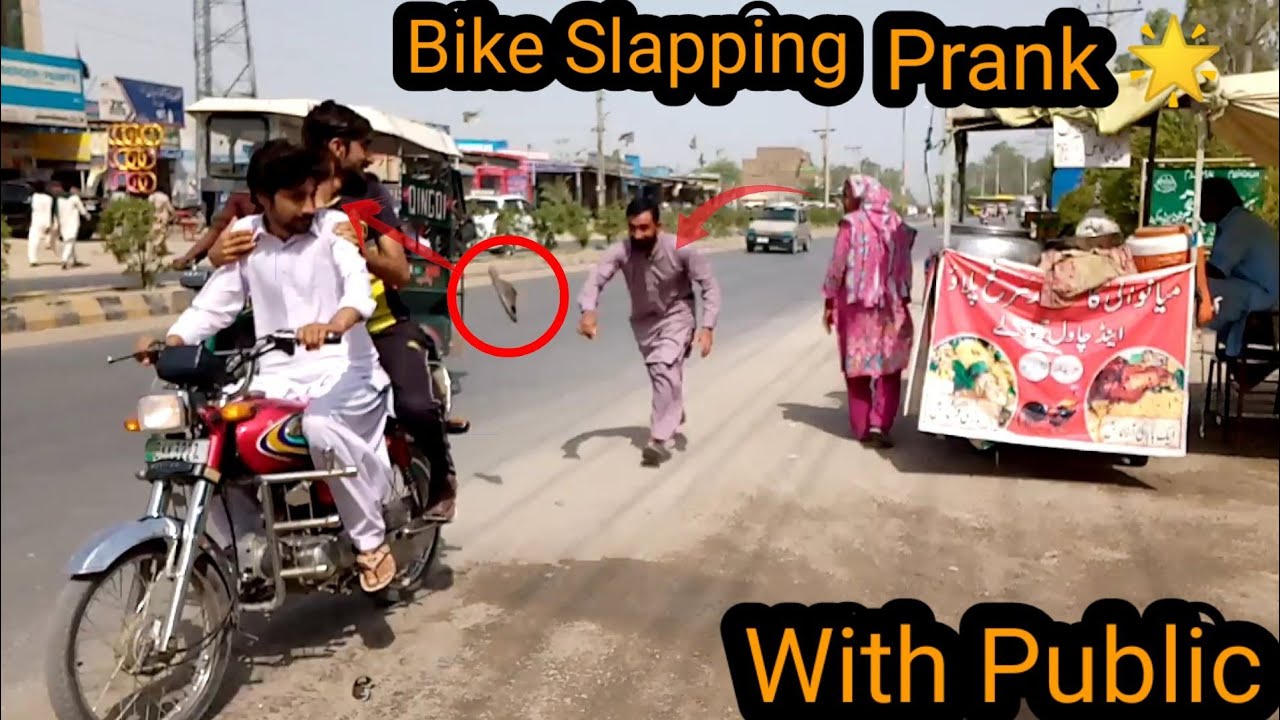 Bike Slapping Prank in public funny  moment (Bhakkar Prank Star 🌟)