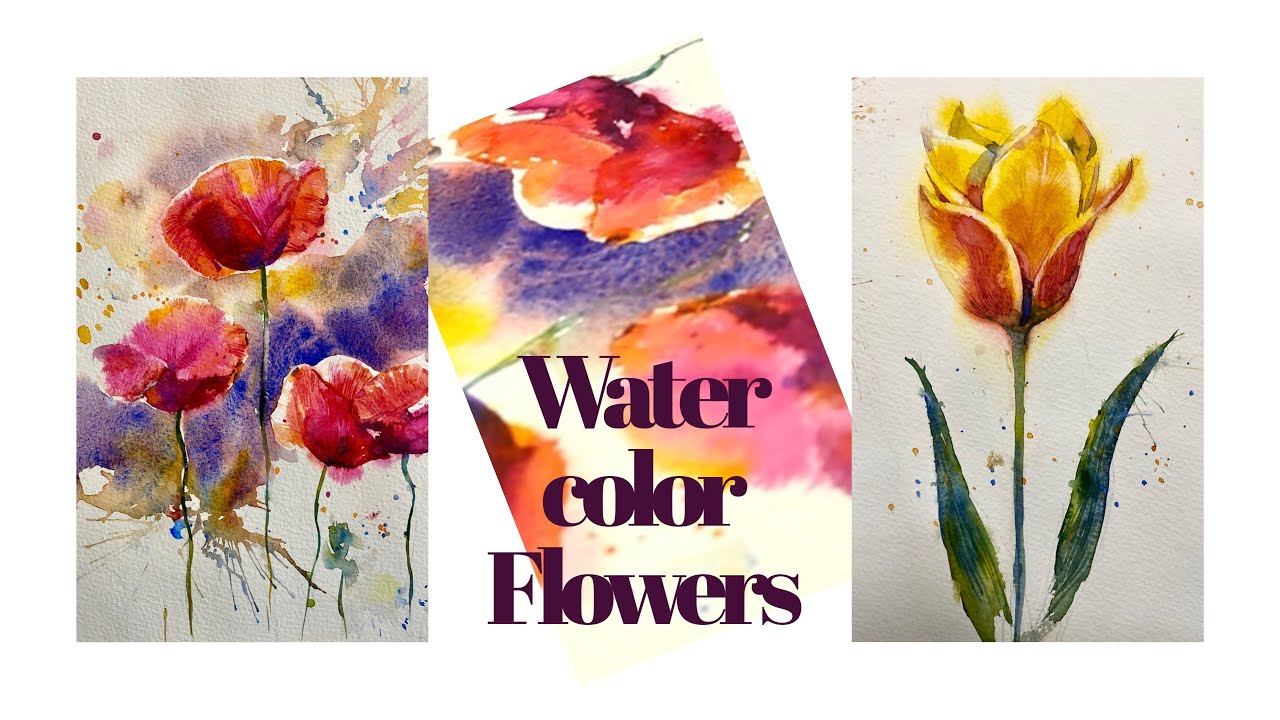 Loose water color flowers/painting demo!!! YouTube
