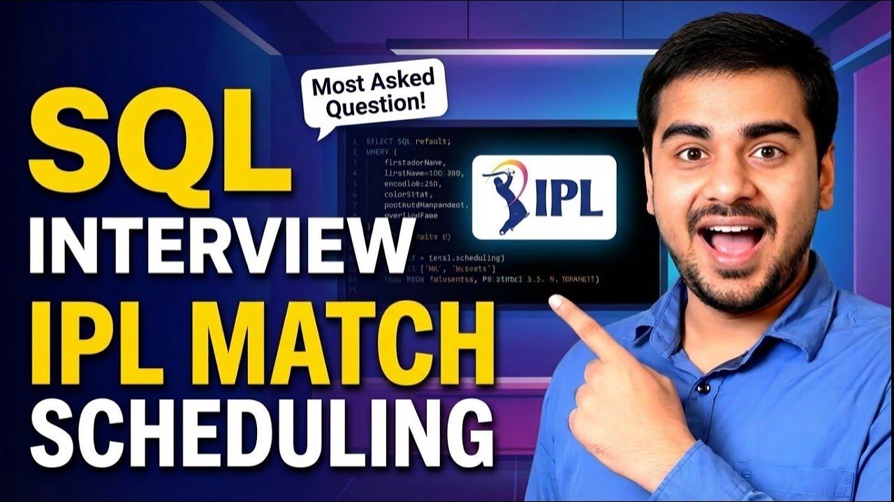 Most asked SQL Interview question - Medium (IPL Round Robin) [1-3 Years ...