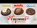 5 BROWNIES en MICROONDAS 🍫⭐ | en 2 minutos