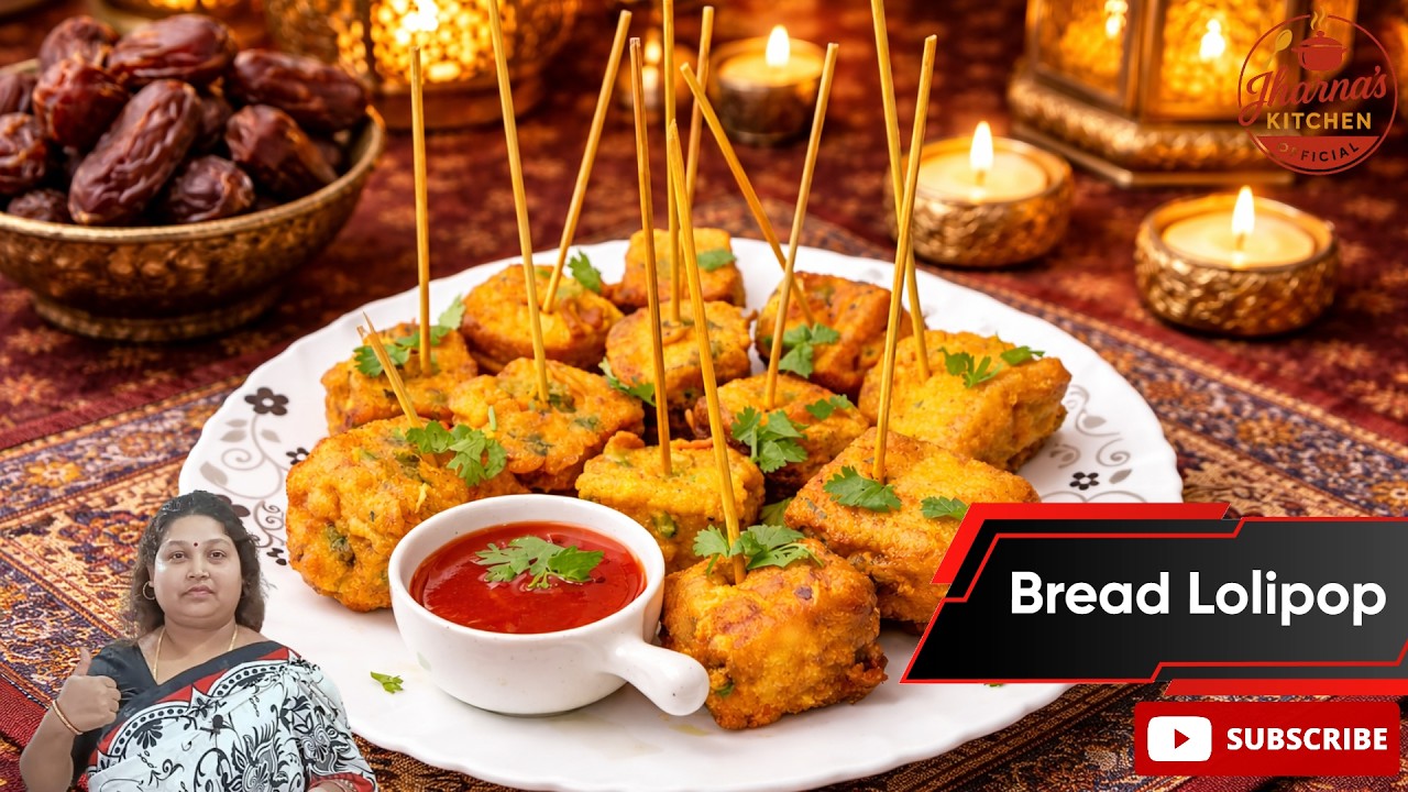 Bread Lollipop | ব্রেড ললিপপ | Crispy Bread Snack Recipe | Jharna’s Kitchen Official