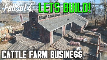 Fallout 4 - Cattle Farm Business - County Crossing Settlement Build - No Mods