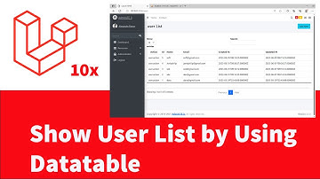 Laravel 10 - Using Yajra Datatable to show user data in list  - Part 8