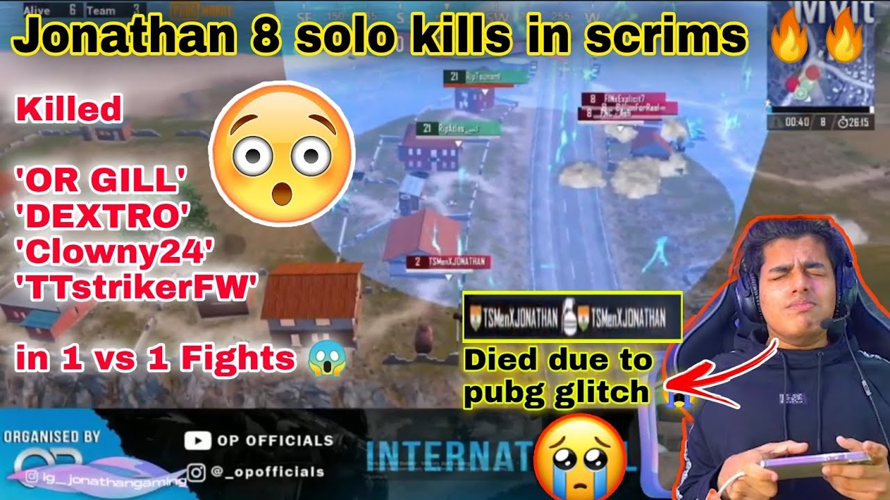 jonathan back in form🔥, 8 solo  kills , God of 1 vs 1 fight,credit-OP oficial YT link in description