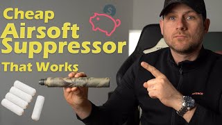 Cheap DIY Airsoft Suppressor That Works Using Roller Foam.