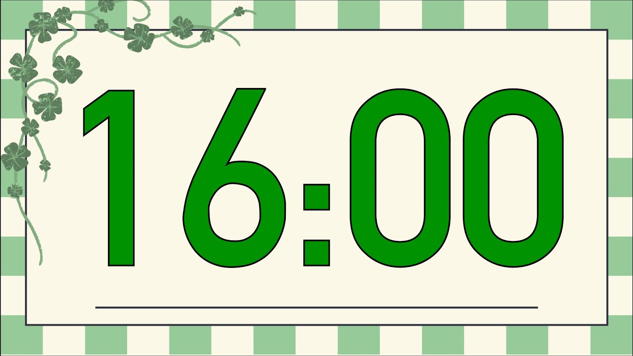 16 Minute Calm Saint Patrick’s Day Countdown Timer (Fun Chimes Alarm at ...