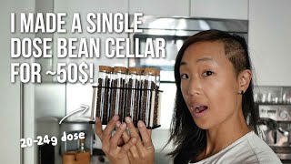 ☕️ My coffee espresso SINGLE DOSE bean cellar/storage: 50$ DIY VS Weber Workshop bean cellar