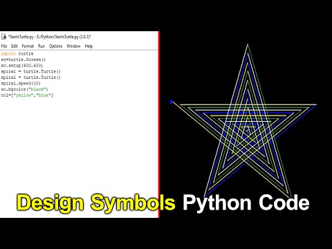 How To Design Symbols in Turtle Screen Using Python Code||Python Code|| Star Symbol||DSM Arts