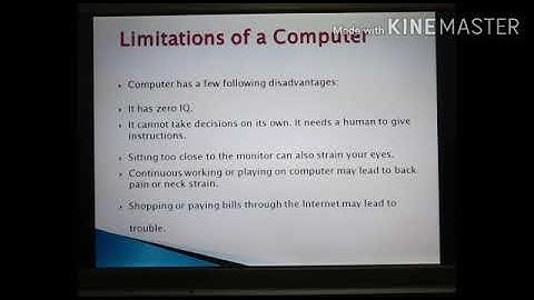 Limitations of Computer