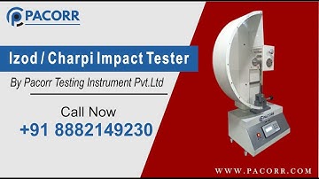 IZOD/ Charpy Impact Tester - by Pacorr Testing Instruments