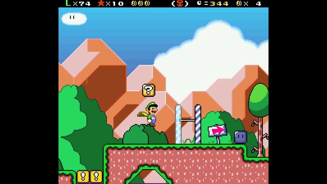 Super Mario World: The Princess Rescue 2 - Luigi's Journey! - Chuckin’ Rock Hills (Key Way)
