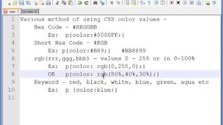 CSS tutorial for beginners - CSS Colors video lecture-06