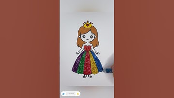 How to Draw a Cute Rainbow Princess 👑🌈 | Easy Drawing Tutorial