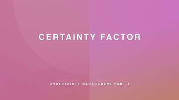 Uncertainty Management (Certainty Factor)