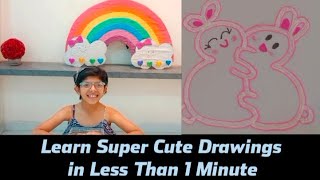 Super Cute Drawings in Less Than 1 Minute #wondergirls,#trending @nikitasedani4587 #creatoryoutube