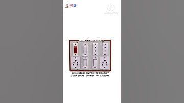 3 Switch 4 Socket 1 Indicator Connection #diagram #electric #board #wiring #shorts #ytshorts #viral