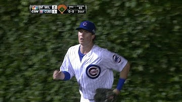 MIL@CHC: Coghlan makes a great off-balanced catch