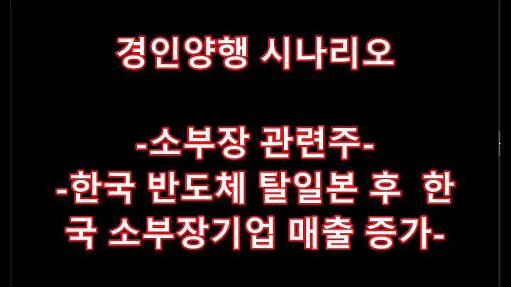 경인양행 시나리오-소부장관련주-한국 반도체탈일본 후 한국 소부장기업 매출 증가-