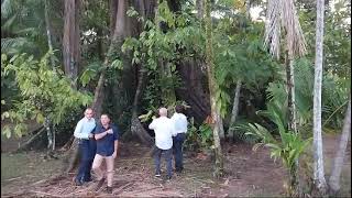 Acompanhado de Lula, Macron chega à Ilha do Combu, em Belém