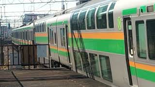 E231系1000番台・E233系3000番台ヤマU10編成+コツE-10編成川崎駅高速入線=到着