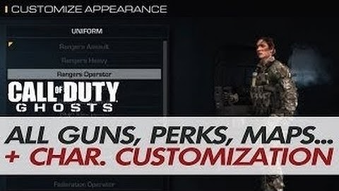 Call of Duty: Ghosts All Guns, Maps, Killstreaks, Perks + Character Customization -  Create A Class