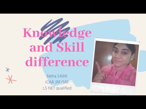 Difference between Knowledge and Skill | B.Ed 4 sem - YouTube