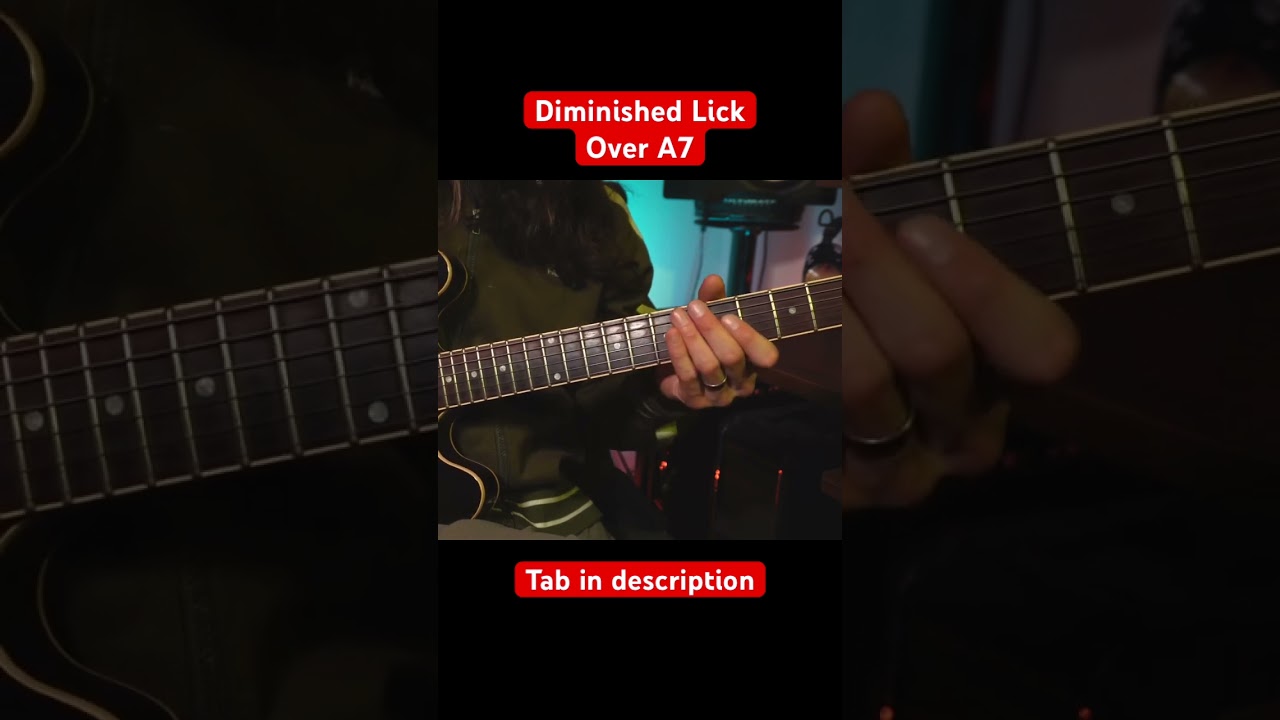 Blues/Jazz Lick for A7 #guitar #guitarlesson #guitarist #youtubeshorts  #guitaradvice #guitar