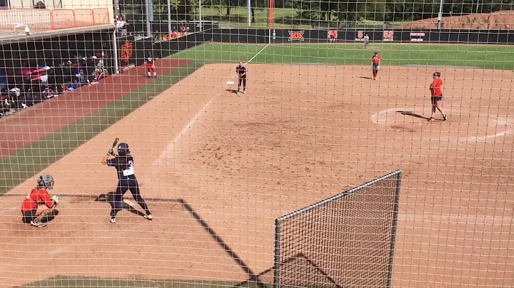 Kaylyn Belfield vs. Oklahoma State pitchers Carrie...