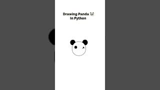 DRAWING PANDA 🐼 IN PYTHON 😋 #shorts #python #shortvideo #trending #trendingshorts #coding #viral