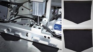 Automatic Jeans Back Pocket Hemming/ Mouth Rolling Machine
