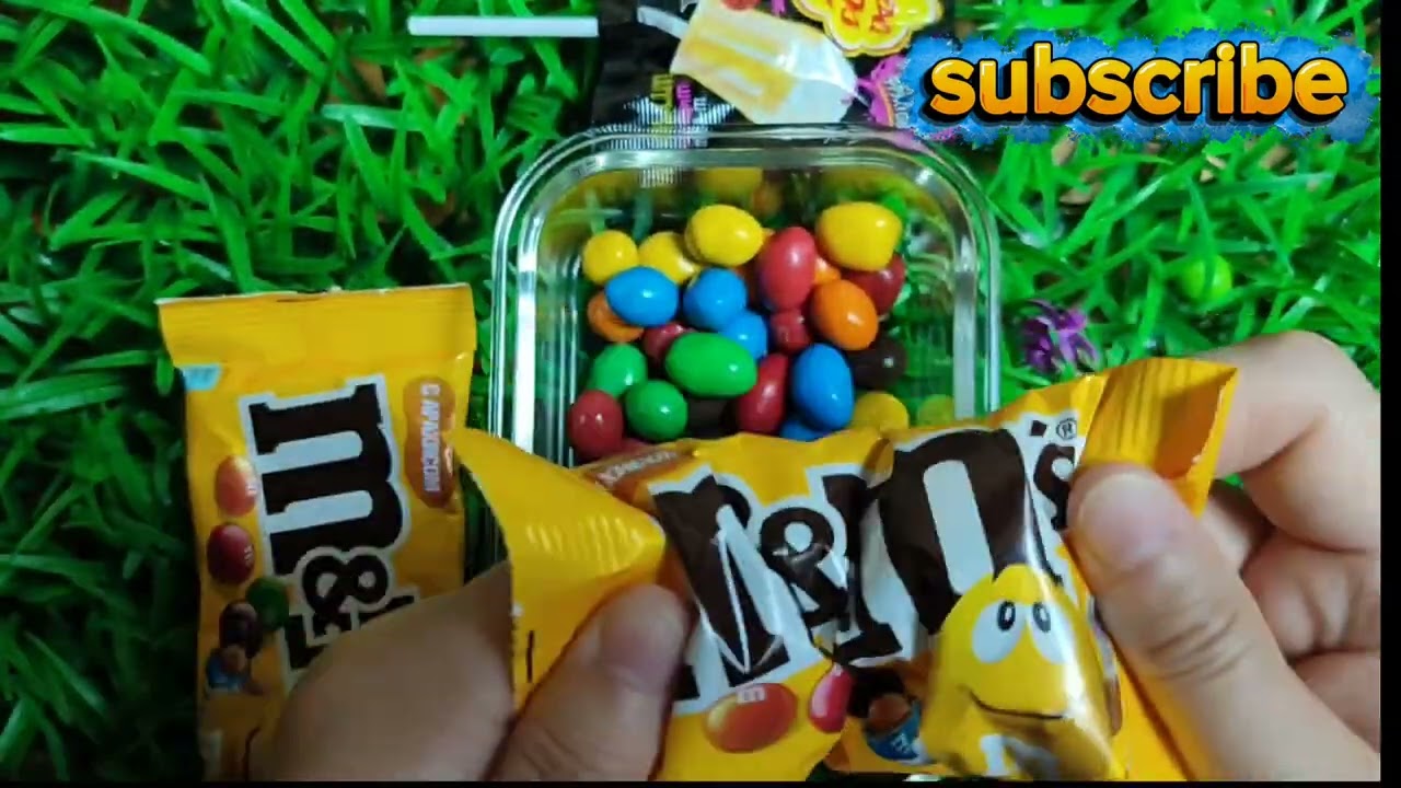 Asmr m&m's chocolate party rainbow 