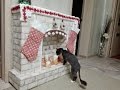 Рождественский новогодний камин своими руками вместе с котом Федором! Мастер класс!
