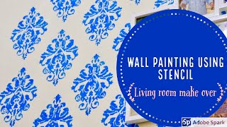 WALL PAINTING | LIVING ROOM MAKEOVER | Around Rs.100 Budget | Part 1