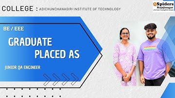 Student Placement Story as Content JUNIOR QA ENGINEER  | QSpiders | Rajajinagar