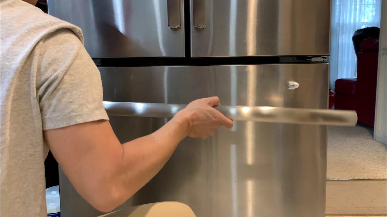 How to repair ge french door refrigerator loose door handle youtube