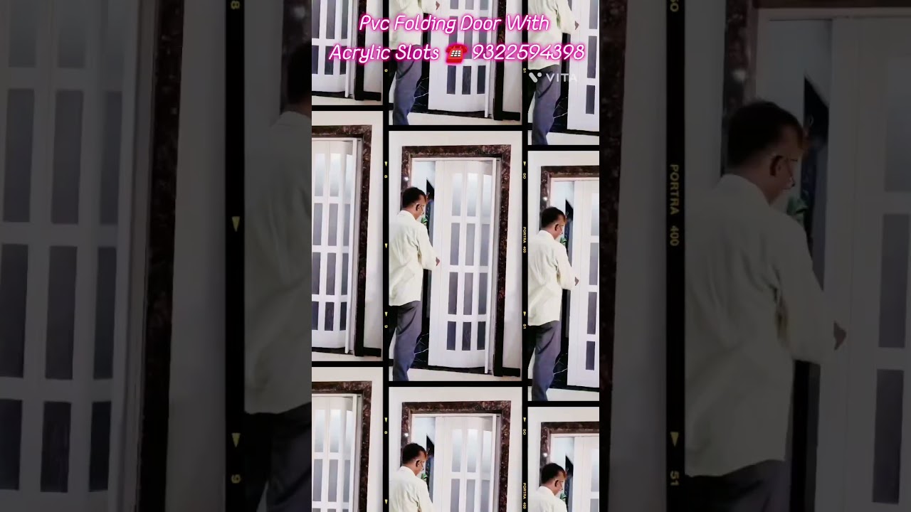 Pvc folding accordion door, partition, divider, ac insulation पीवीसी फोल्डीग तह दरवाजे 9322594398