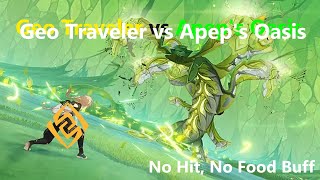 {Genshin} Geo Traveler Solo vs Apep's Oasis (No hit)