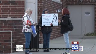 Pro-life group protests film "Call Jane" outside Fort Wayne movie theater