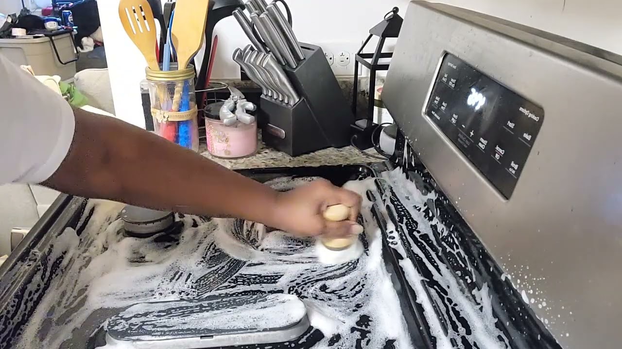 Sunday's stove cleaning.  #mrclean 