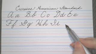 Alphabet Cursive on Red Base-Line Paper #Alphabet #Cursive #handwriting #pen