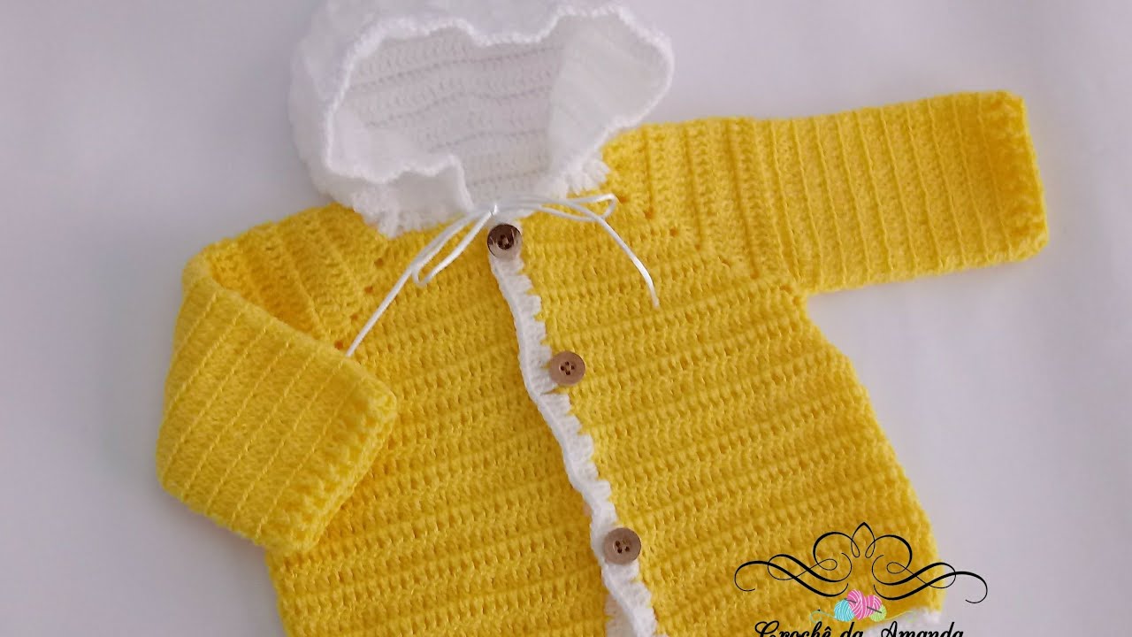 cardigan de crochê para bebê