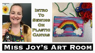 Introduction to sewing plastic canvas with darning needle