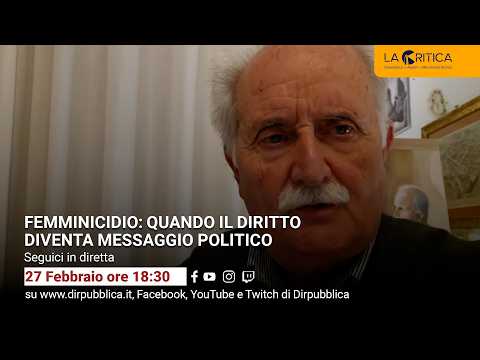 Anteprima video Femminicidio: diritto penale o messaggio politico?