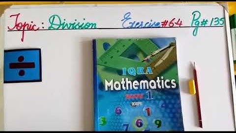 PVI MATHS LESSON # 59 ( PART 1) EX 6.4 Q (1-3) DATED: 27/07/2020 TOPIC: DIVISION