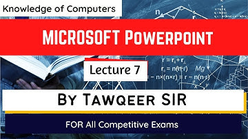 Microsoft PowerPoint | Access | Outlook | Microsoft Office | Lec 7 | By Tawqeer Sir  | For JKSSB etc