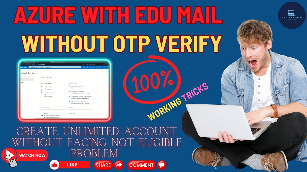 How to Get Azure With Edu Mail Without OTP Verify aaoseekhen96 YouTube