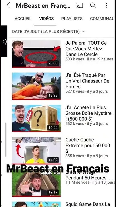  MrBeast en Français #mrbeast - YouTube