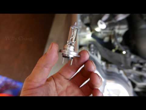 2006 Mercedes C230: How to Replace Dead Headlamp Lightbulb  HD 1080p 60fps