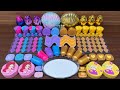 GOLD vs GALAXY I Mixing random into Glossy Slime I Satisfying YEN Slime Video #529
