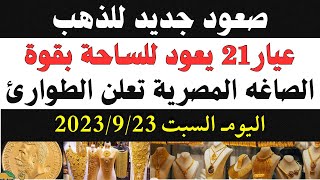 اسعار الذهب اليوم/ سعر الذهب اليوم السبت 2023/9/23 في مصر